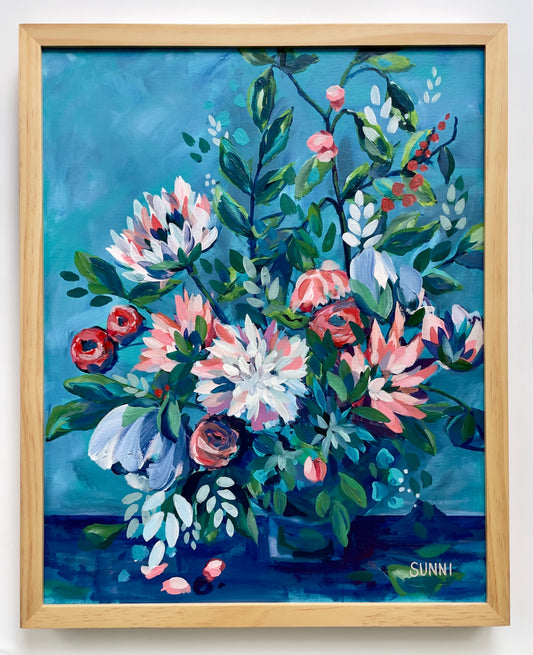 'No. 6' Floral 16x20"