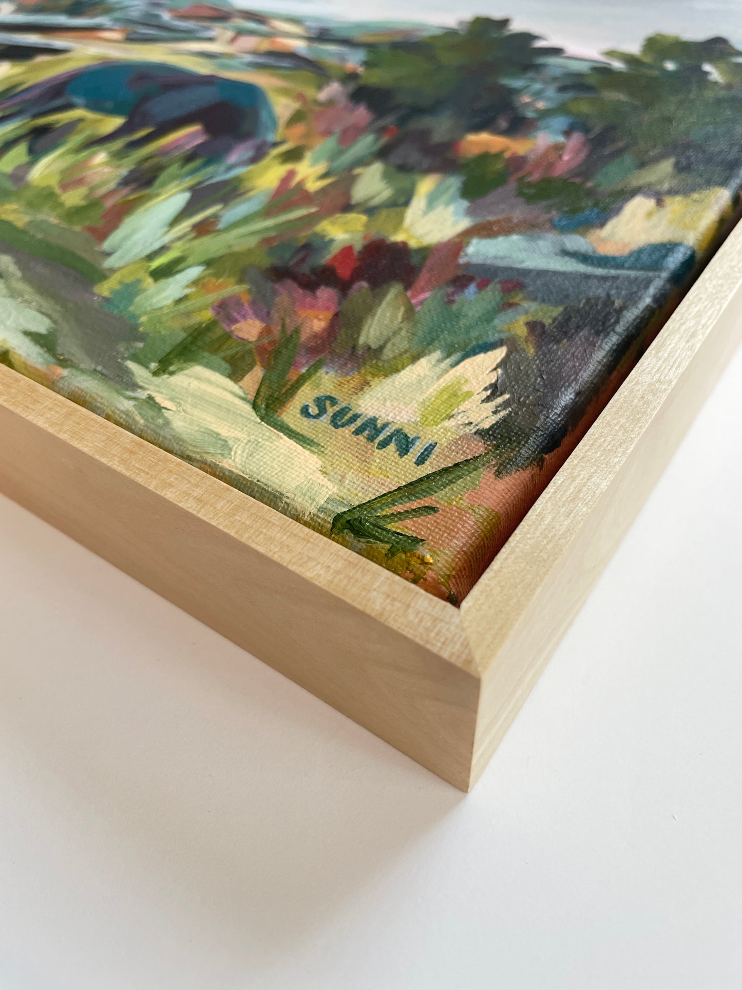 'Pony in Alpine Meadow' on Canvas 12x12”