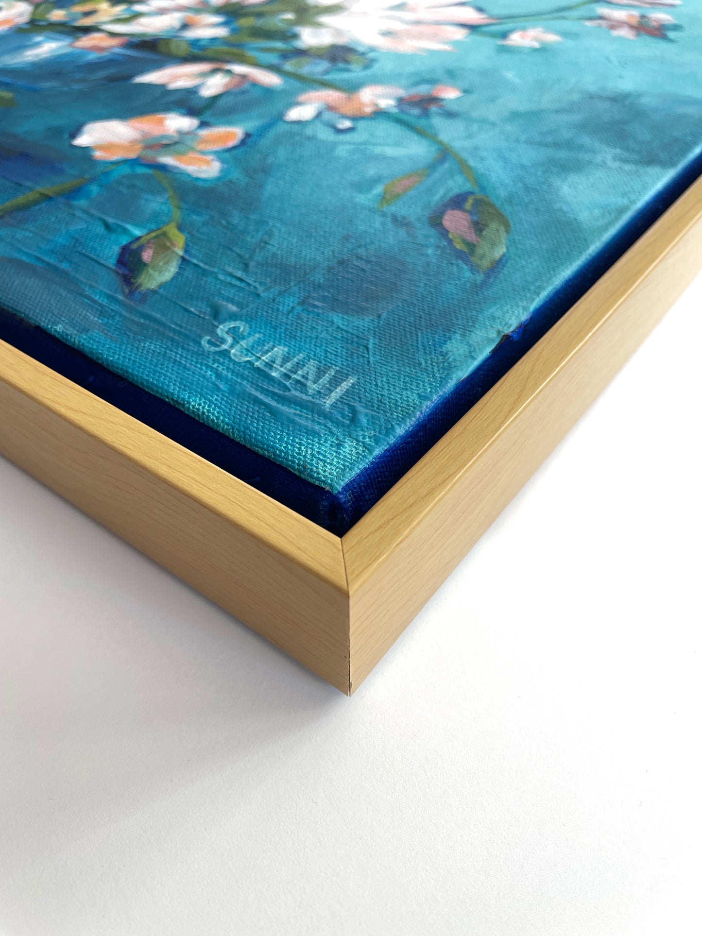 'No. 2' Floral on Canvas 14x14”