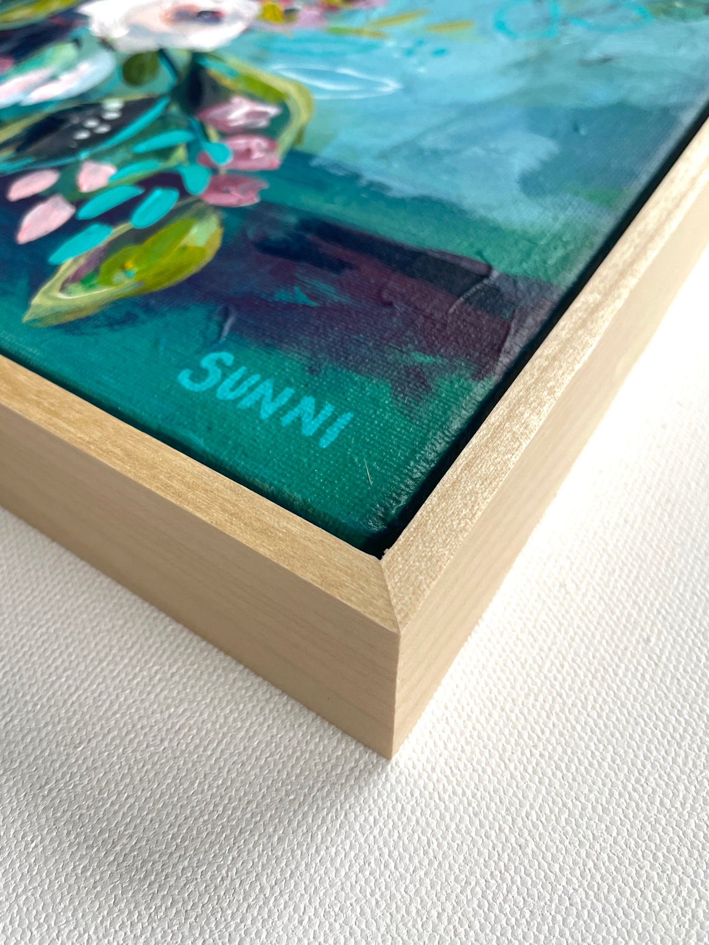 'No. 3' Floral on Canvas 12x12”